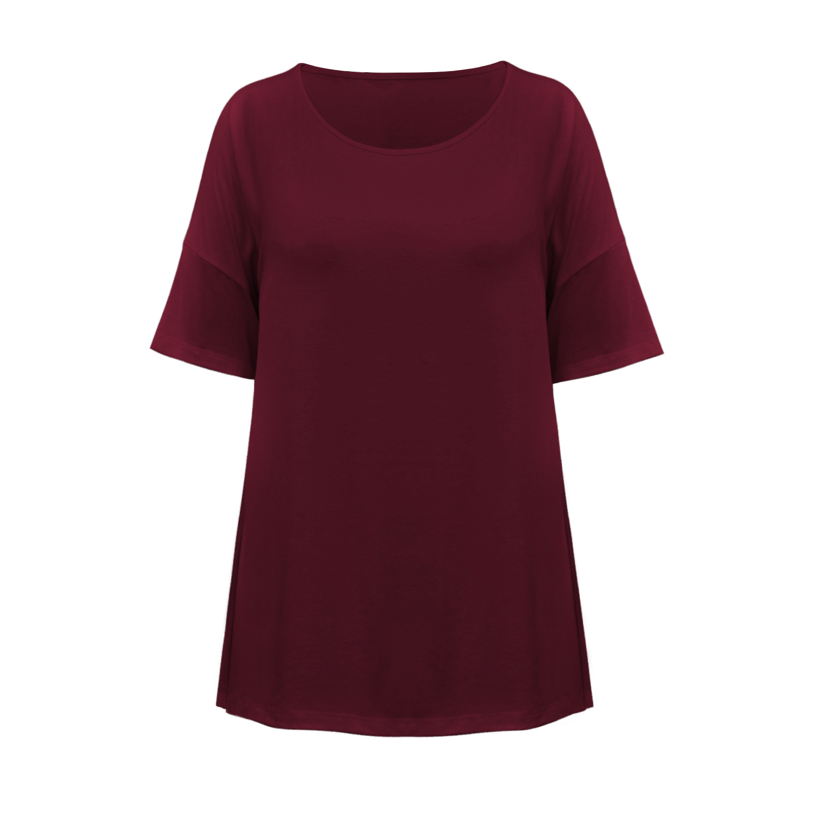 Different Colors Women Plus Size Blank Tee Women Oversized Plain T Shirt 5XL
